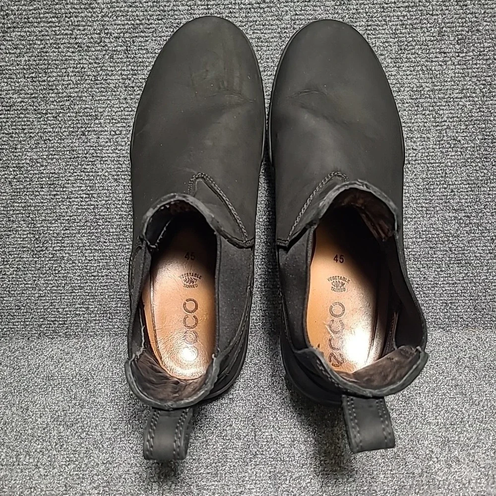 ECCO Track 25 Hydromax Black Chelsea Boot Water Repellent EU 45 Size 11- 11.5 US